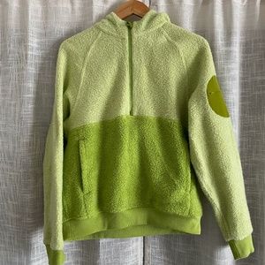 Outdoor Voices Green Megafleece Half Zip Hoodie Pullover - Women's Medium